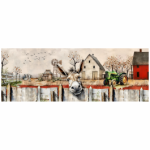 Tear Resistant Deco Print Donkey Red Barn