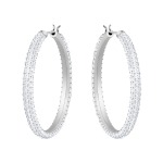 SWAROVSKI Stone Hoop Pierced Earrings