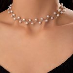 Elegant Faux Pearl Ladies Choker Necklace - Classic Simple Women's Imitation Pearl Jewelry Luxurious And Graceful Style