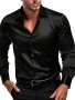 Fashionable And Simple Men's Long Sleeve Casual Lapel Simple Shirt Trendy And Versatile Suitable For Dates For Formal Social Occasions And Appointments For Summer