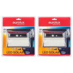 Eurolux - LED Solar Wall Light 4W 500LM Daylight - Pack Of 2