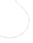 Rose Gold Pearl Fine Station Necklace