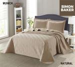 Simon Baker Munich Bedspread Natural Various Sizes - King - 270CM X 270CM + 2 Pillowcases 50CM X 70CM + 5CM Natural