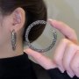 Sparkling Hoop Earrings With Sequins Zinc Alloy Jewelry Elegant Sexy Style Suitable For Women Christmas Party Earrings