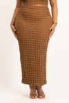Thalia Midi Skirt - Toffee - L Toffee