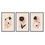 Cape Art Framed Canvas 3 Piece 35X50CM Animal Kids Posters