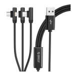 Orico Right-angled 3IN1 USB To Lightning|typec|micro USB Cable - Black