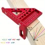 High-precision Aluminum Alloy Woodworking Square With Dowel Pins - Multi-angle Scriber & Miter Ruler For Carpenters And Engineers