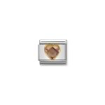 Composable Classic Multifaceted Champagne Heart Link