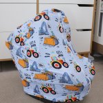 Car Seat Cover Construction Dinosaur Dino