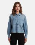 G-star Raw Cropped Relaxed Shirt Faded Cadet Blue - XXL Blue