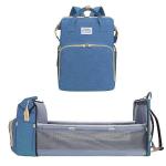 4AKID Portable Foldable Baby Bed Backpack Bag - Navy