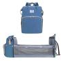 4AKID Portable Foldable Baby Bed Backpack Bag - Navy