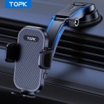 Topk Phone Holder For Car Dashboard Upgraded Adjustable Horizontally And Vertically Cell Phone Mount For Car Dashboard Compatibl