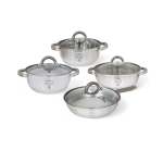 8 Piece Starter Pot Set Silver