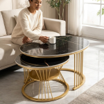 Modern Two-tier Round Coffee Table