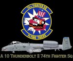 A10 Thunderbolt 74TH Fighter Sq Mouse Pad