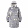 Luminous Star Fleece Hoodie - Oversized Cozy Wearable Fleece