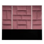 Grace Headboard With Chrome Strips-pink