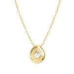 Gold Domina Necklace With Drop Pendant