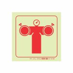 Parrot Photoluminescent 190MM Safety Sign F49 Fire Pump Connection