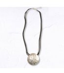 Multi String Textured Disk Necklace - Silver Free