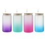500ML Frosted Glass Cup With Bamboo Lids