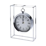 25CM Standalone Hanging Clock – Silver