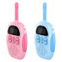 Kids Wireless Walkie-talkie Pair 3KM Range Lcd Screen Flashlight