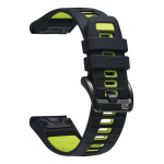 Elite 22MM Easyfit Evolve Series Watch Strap For Garmin Black Electric Lime