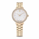 SWAROVSKI Matrix Watch Swiss Made Metal Bracelet Gold Tone Champagne Gold-tone Finish