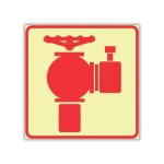 Sabs Fire Hydrant Photoluminescent Sign F30