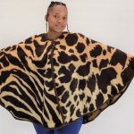 Wearing Cape - Safari Park Black desert - 160 X 160 Cm