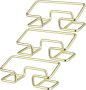 3 Pcs Metal Business Card Holders Gold Wireframe Name Card Organizer