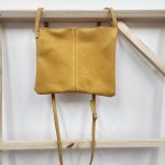 Genuine Leather Brights Edition Handbag Mustard Yellow