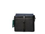 Textured Signature Handbag- Black
