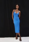 Crinkled Jersey Dress - Blue
