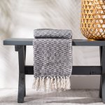 Cotton Throw - Abstract - Dark Grey