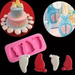 MINI Footprint Silicone Cake Mold - 3D Fondant Chocolate & Baking Decorating Tool For Diy Candy Soap And Clay Crafts - Kitchen G