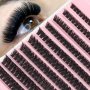 Luxurious Curly & Thick Diy Lash Extensions Kit - Waterproof Mink 9-16MM Ultra-lightweight 200 Clusters 3D Effect For Natural To Glam Looks Portable For All Occasions