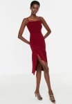 Flare Hem Dress - Burgundy