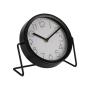 Table Top Clock In Matt Black 17.5CM