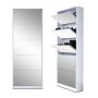 Nu Dekor - 5 Tier Mirror Shoe Cabinet - White