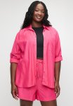 Plus Linen One Pocket Shirt - Pink