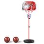 Basketball Hoop Toy Adjustable Height Outside Basketball Stand With 2 Balls