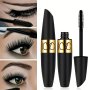 4D Mascara Waterproof Volumizing Long-Lasting Curling Lash Extension Black Eye Makeup With Clump-Free Formula