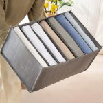 Fabric Garment Storage Organizer - 1PC Foldable Clothes Divider With 7 9 Grids For Jeans T-shirts Underwear Socks Space Saver Fo