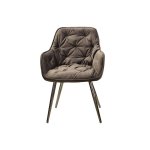Quilted Chair Grey Silver Y2197