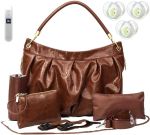 Newborn Baby Bulk Care Kit W Brown Nappy Bag Thermometer Medicine Bottle