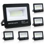 6 Pack 50W LED Floodlight IP66 Waterproof Flood Light For Outdoor